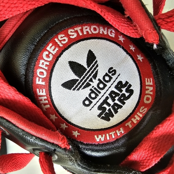 ADIDAS ORIGINALS Star Wars Darth Vader Black Red Ultrastar Superstar Shoes - Picture 7 of 14